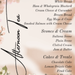 Afternoon Tea Menu